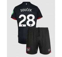 West Ham United Tomas Soucek #28 Koszulka Wyjazdowa dzieci 2024-25 Krótki Rękaw (+ krótkie spodenki)
